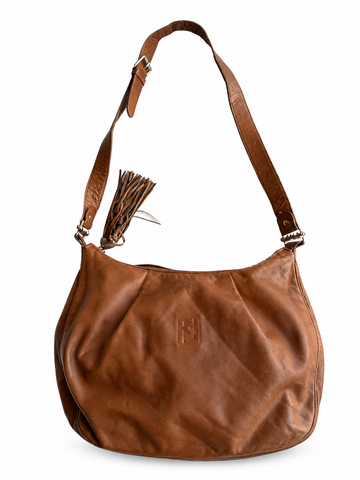 Borsa vintage Fendi in pelle logo a spalla
