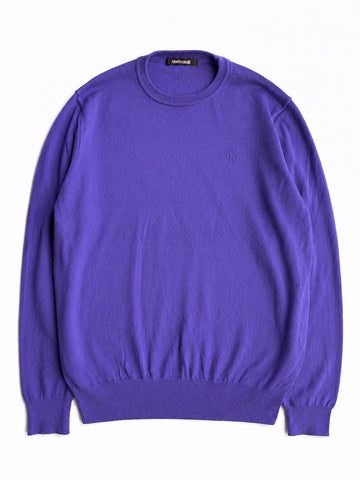 Maglia vintage Roberto Cavalli lana viola tg L