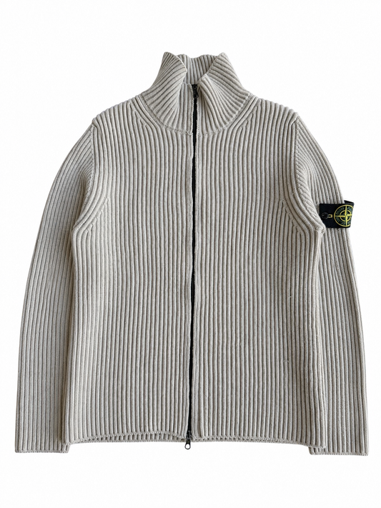 Maglia vintage Stone Island beige lana a coste tg M/L