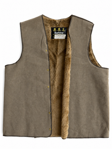 Interno Barbour vintage in pile tg C42 A297