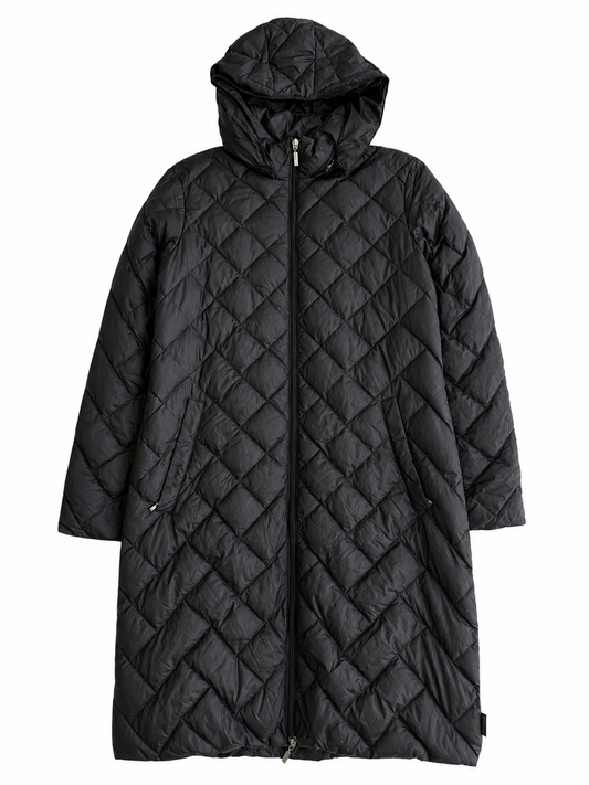 Giacca vintage Moncler Grenoble nero lungo tg M
