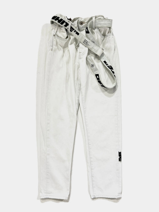 Jeans vintage Off-White bianco tg M