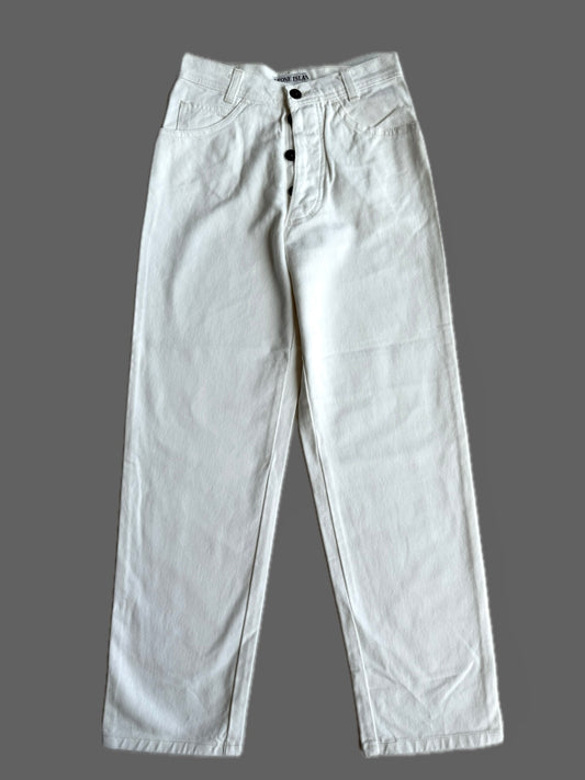 Jeans vintage Stone Island bianco tg XS
