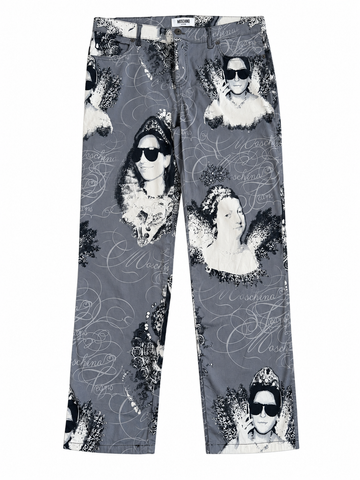 Pantalone vintage Moschino fantasia cotone tg 33