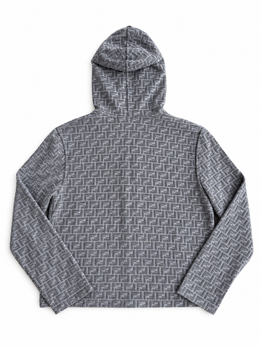 Felpa vintage Fendi monogram con cappuccio tg S/M