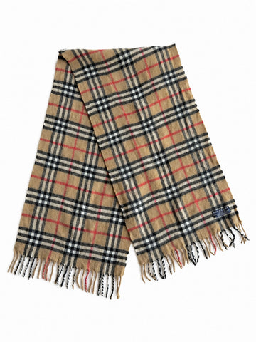 Sciarpa vintage Burberry lana/cashmere fantasia tartan