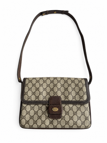 Borsa vintage Gucci monogram a spalla con dustbag