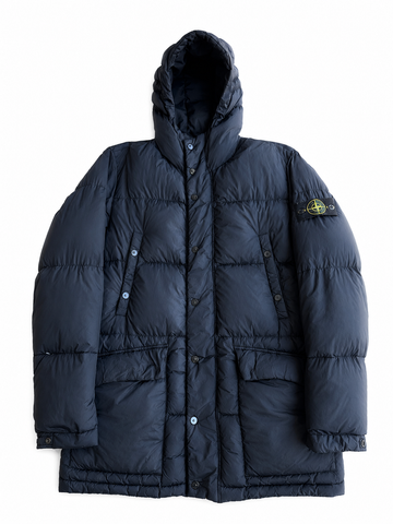 Giacca vintage Stone Island garment crinkle reps long parka tg M