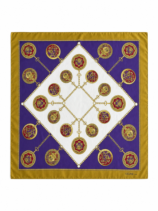 Foulard vintage Celine seta