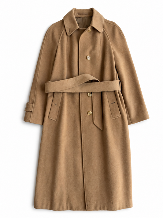Cappotto vintage Burberry cammello con cintura tg S/M
