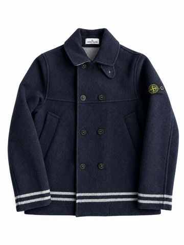 Cappotto vintage Stone Island junior blu lana tg 12/156 / XS