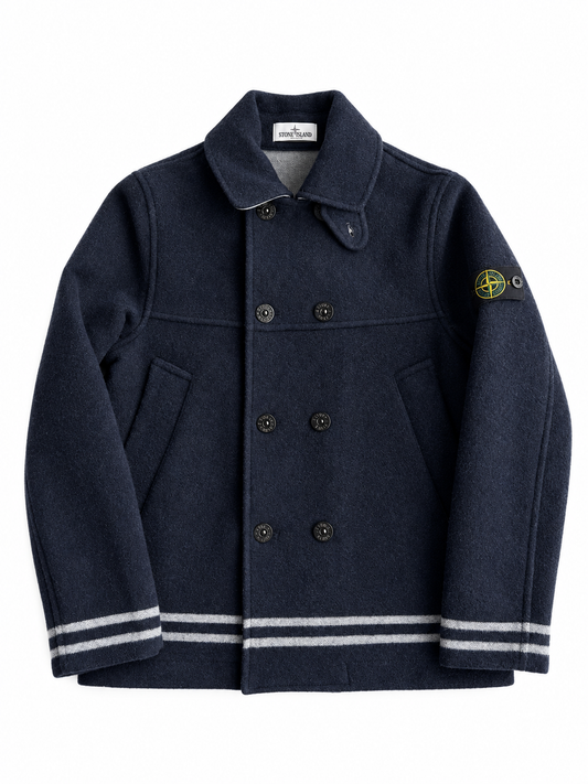 Cappotto vintage Stone Island junior blu lana tg 12/156 / XS