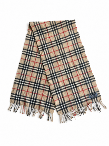 Sciarpa vintage Burberry lana/cashmere tartan