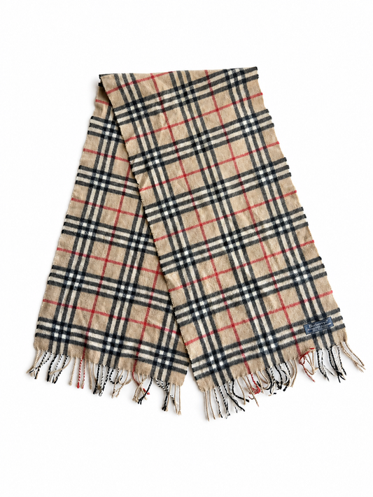 Sciarpa vintage Burberry lana/cashmere tartan