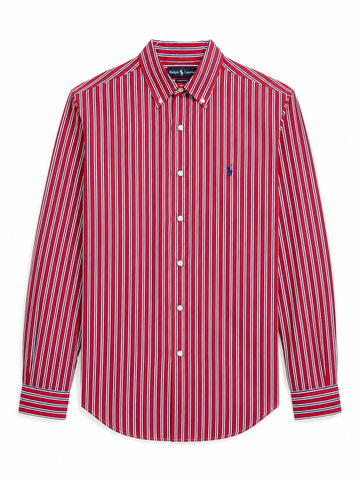 Camicia vintage Ralph Lauren righe rosso tg L