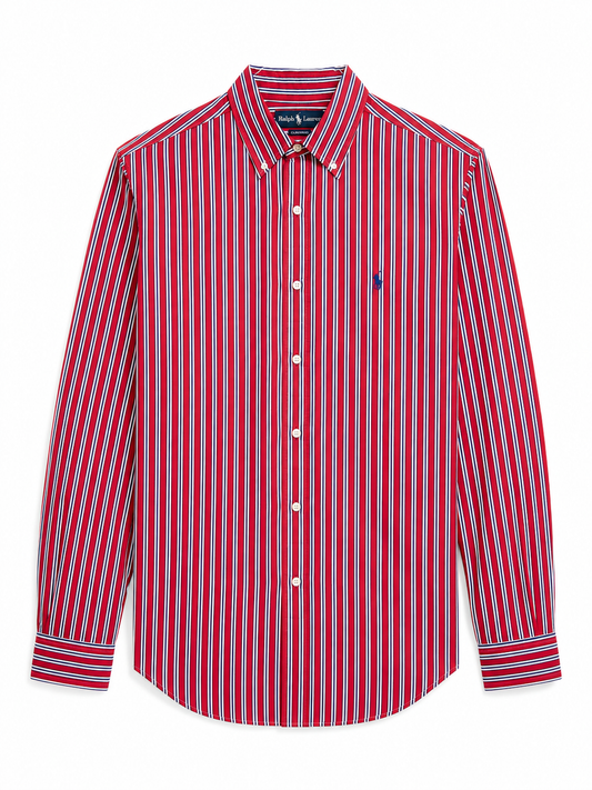 Camicia vintage Ralph Lauren righe rosso tg L