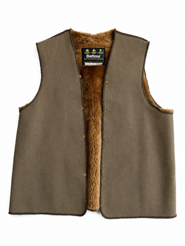 Interno Barbour vintage in pile tg C40 A297