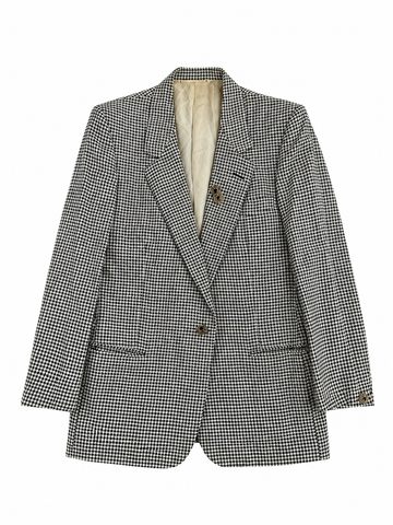 Blazer vintage Christian Dior lana/seta quadri tg 50