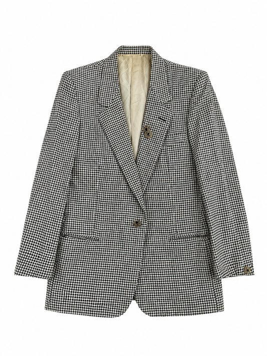 Blazer vintage Christian Dior lana/seta quadri tg 50