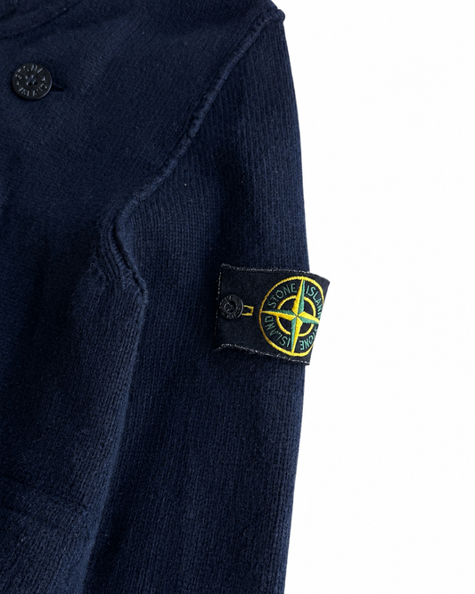 Caban in maglia vintage Stone Island blu lana tg S