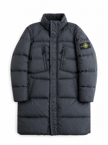 Giacca vintage Stone Island crinkle reps NY down long tg L