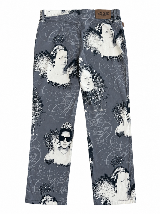 Pantalone vintage Moschino fantasia cotone tg 33