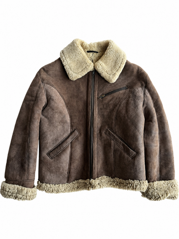 Giacca in Shearling vintage marrone tg M