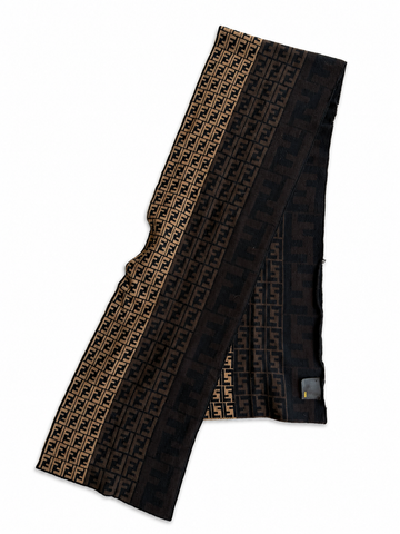 Sciarpa vintage Fendi lana monogram