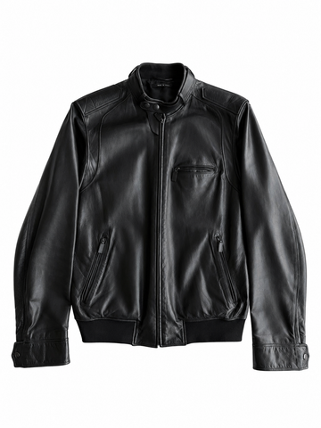 Giacca Gucci vintage in pelle nero tg 52