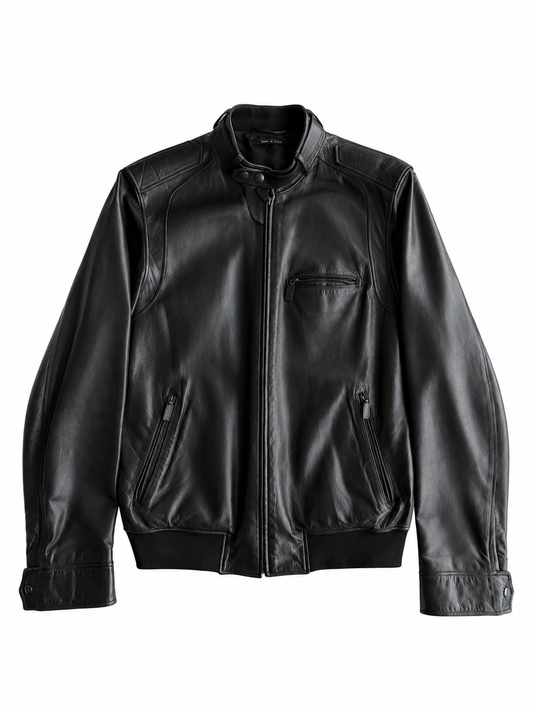 Giacca Gucci vintage in pelle nero tg 52