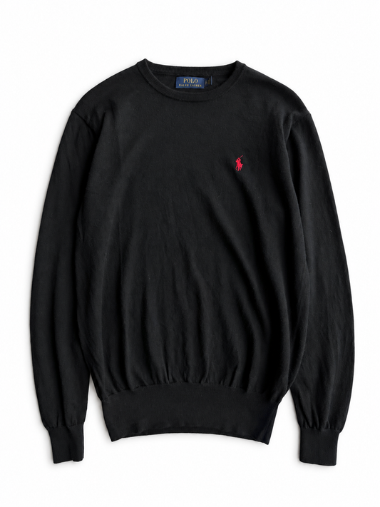 Maglia vintage Ralph Lauren lana merino nero tg S