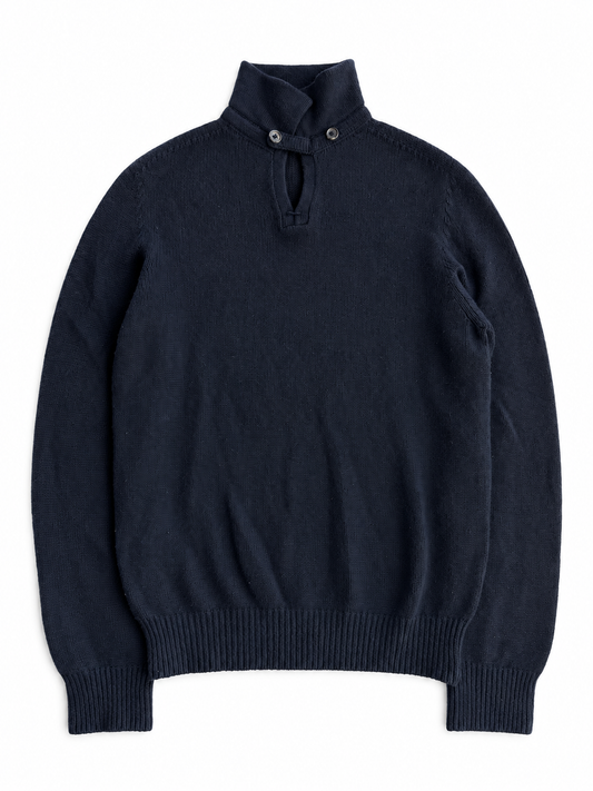 Maglia vintage Loro Piana 100% cashmere blu tg 50
