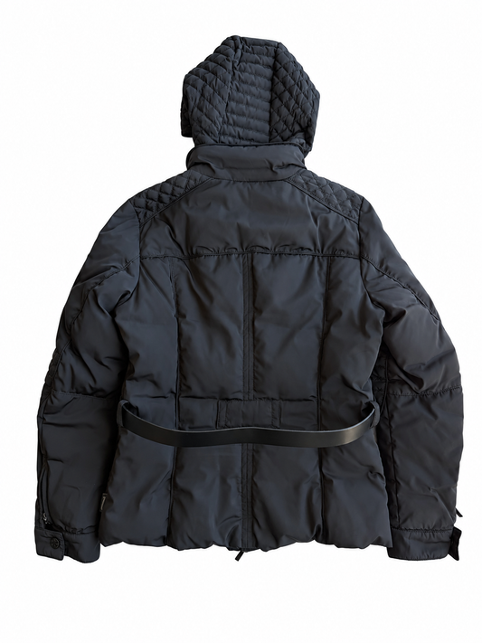 Giacca vintage Moncler nero con cintura tg 3