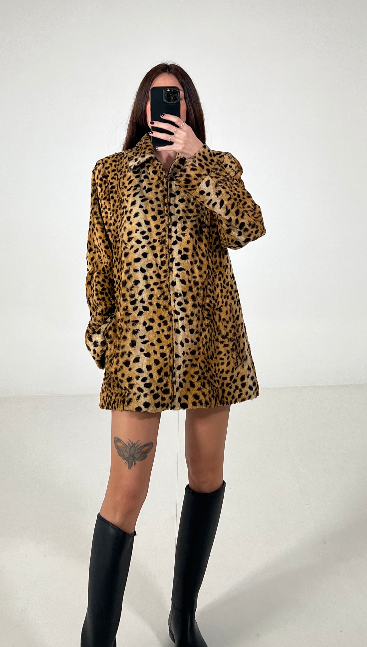 Pelliccia vintage YSL leopardo tg S/M