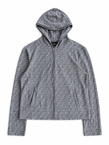 Felpa vintage Fendi monogram con cappuccio tg S/M