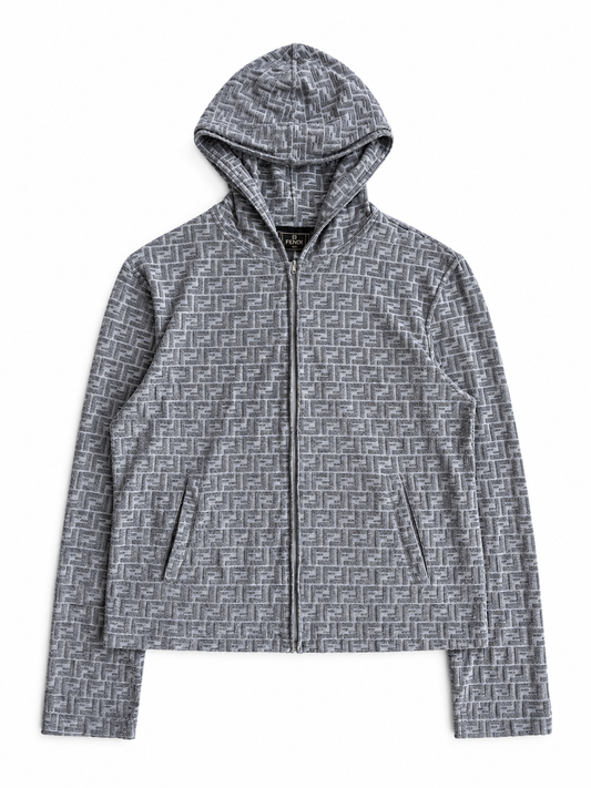 Felpa vintage Fendi monogram con cappuccio tg S/M