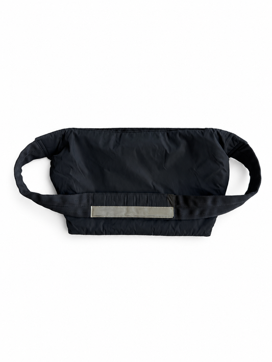 Marsupio vintage Prada nero con tasca e velcro