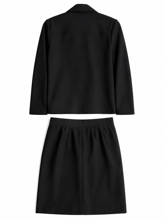 Tailleur vintage Yves Saint Laurent lana nero tg S/M