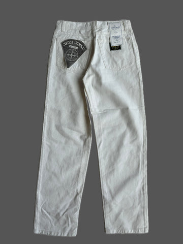 Jeans vintage Stone Island bianco tg XS