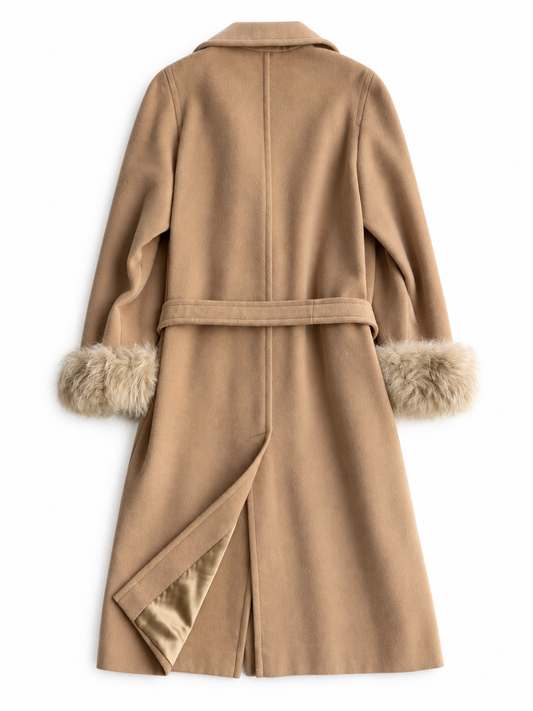 Cappotto vintage Max Mara doppiopetto con cintura tg 40