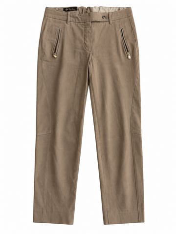 Pantalone vintage Loro Piana cotone marrone tg 42