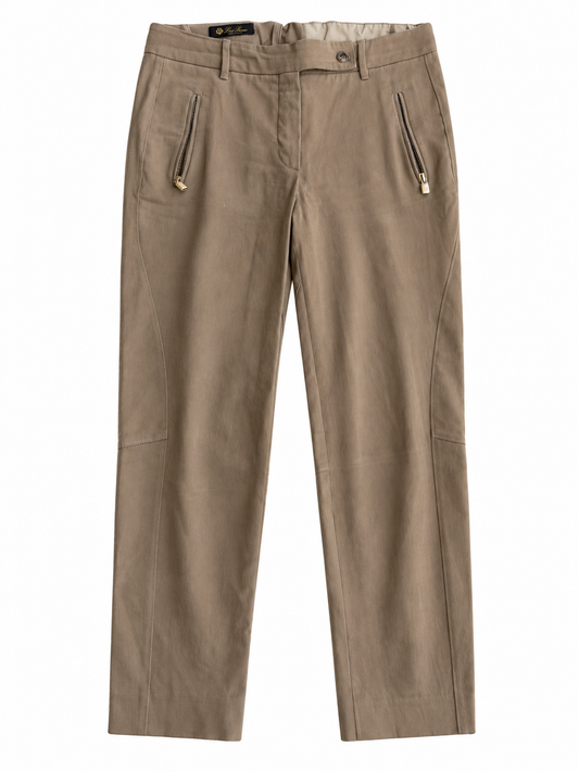 Pantalone vintage Loro Piana cotone marrone tg 42