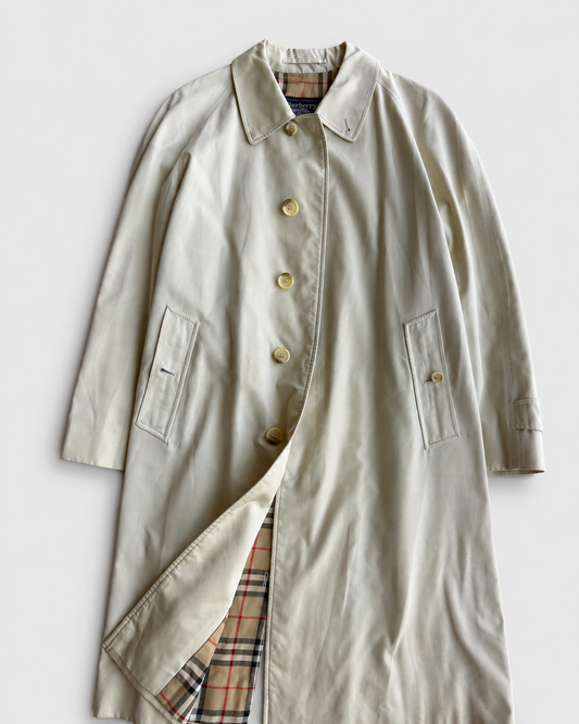 Trench vintage Burberry cotone beige tg M