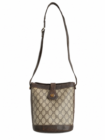Borsa vintage Gucci monogram secchiello con tracolla