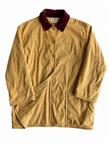 Giacca vintage Hermes oro collo bordeaux tg 38