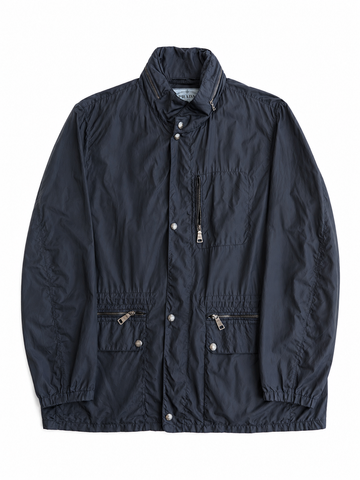 Giacca vintage Prada blu con coulisse tg XL