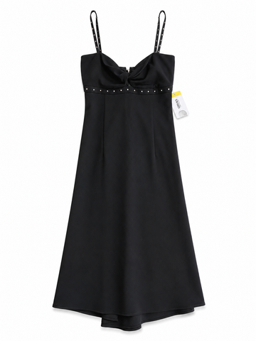 Vestito Versace vintage nero borchie con etichetta tg 40