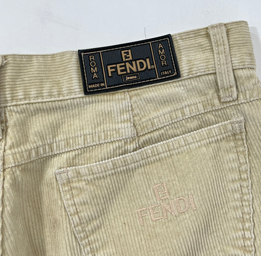 Pantalone vintage Fendi millerighe tg 48