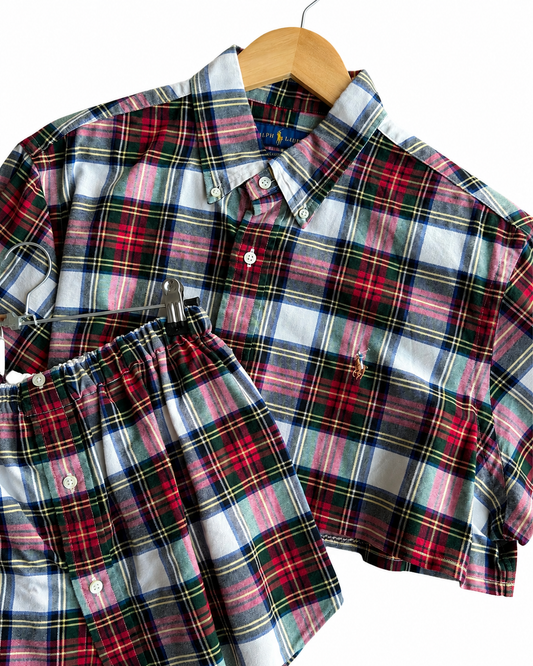 Coordinato vintage Ralph Lauren tartan tg U