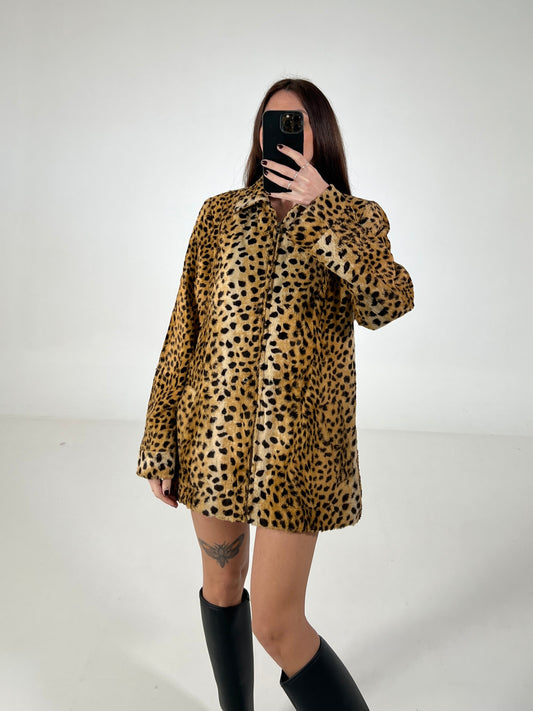 Pelliccia vintage YSL leopardo tg S/M